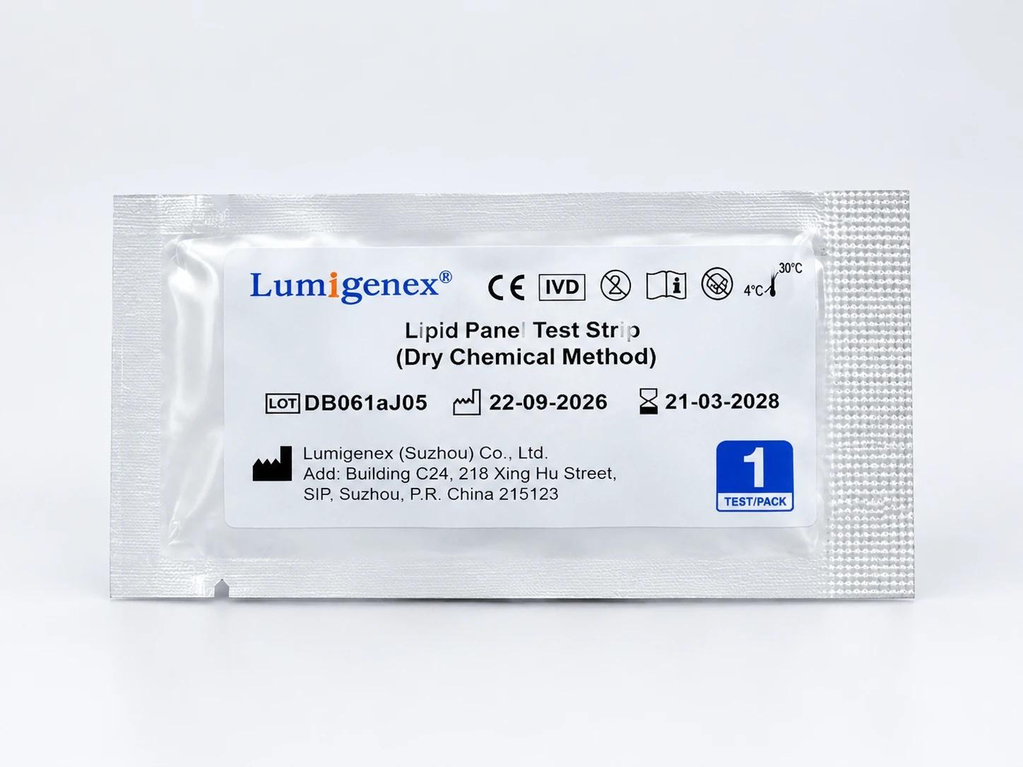 Caja de tiras reactivas de Panel Lipídico Lumigenex